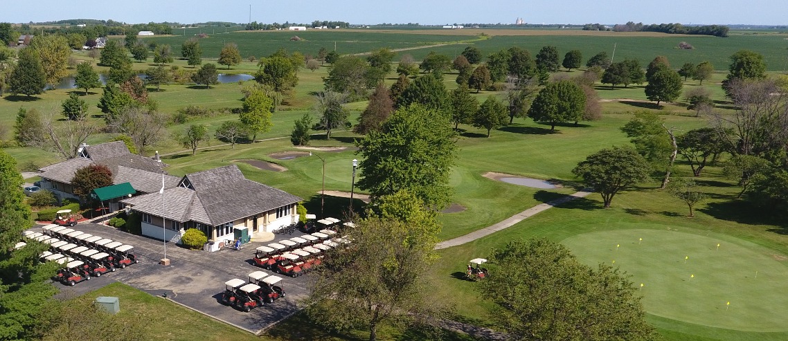 aerial view of clubhouse