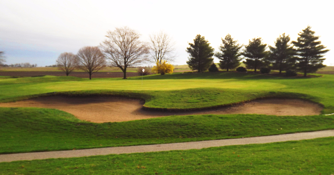 view of golf course green